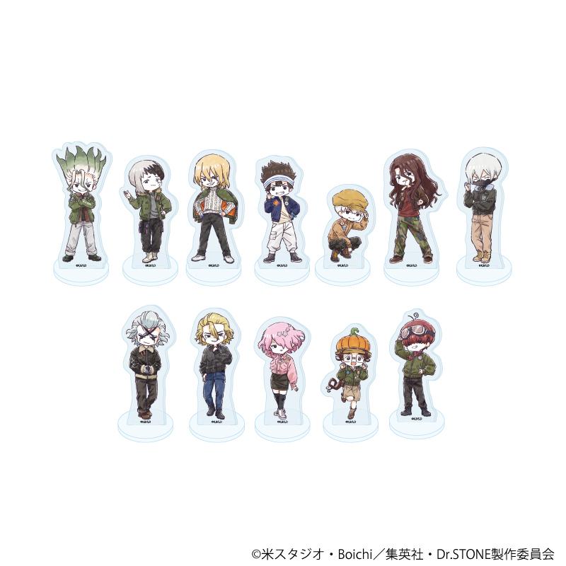 《Dr.STONE 石紀元》亞克力迷你立牌18/飛行夾克款 完整套裝（全12種）（GraffArt插畫）【完整套裝／12個裝】