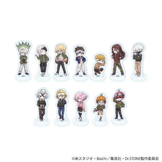 《Dr.STONE 石紀元》亞克力迷你立牌18/飛行夾克款 完整套裝（全12種）（GraffArt插畫）【完整套裝／12個裝】