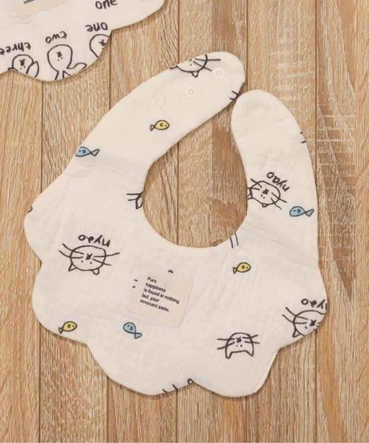 貓・兔子紗布圍兜