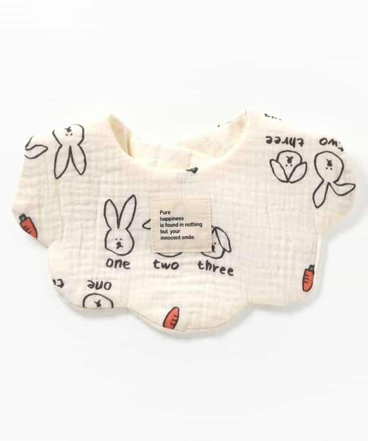 貓・兔子紗布圍兜