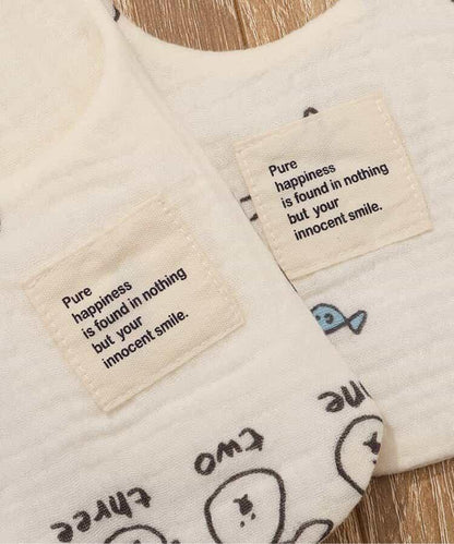 貓・兔子紗布圍兜