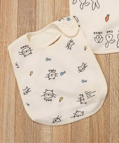 貓咪・兔子大號紗布圍兜