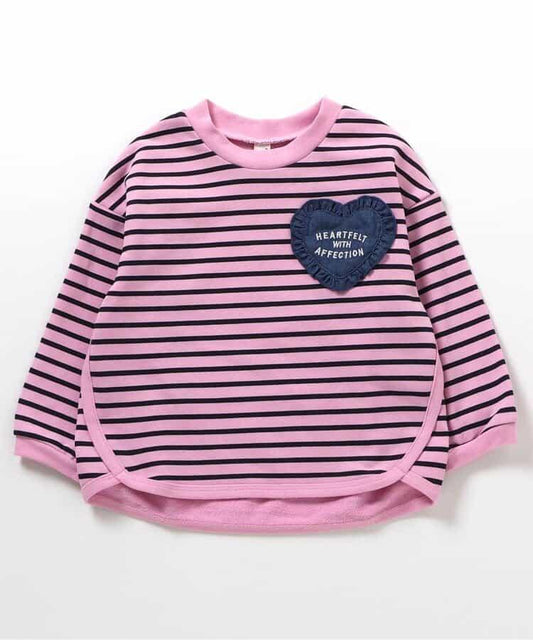 愛心荷葉邊口袋寬鬆衛衣