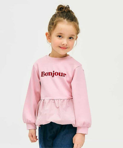 氣球袖拼接LOGO衛衣