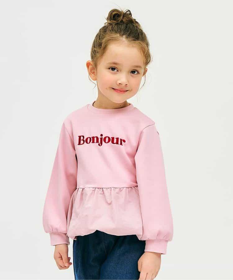 氣球袖拼接LOGO衛衣