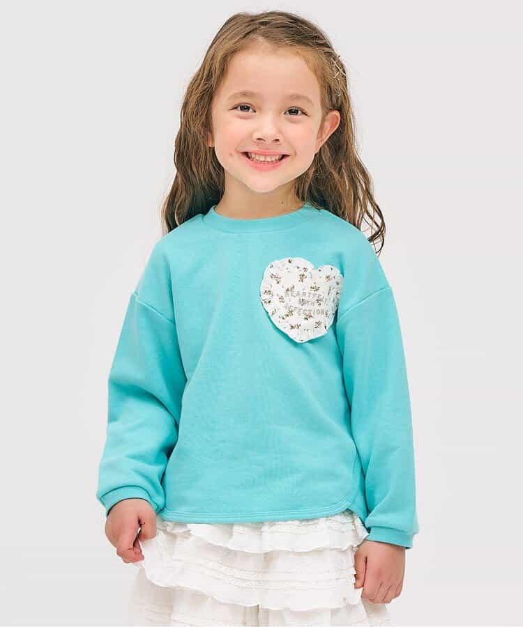 愛心荷葉邊口袋寬鬆衛衣