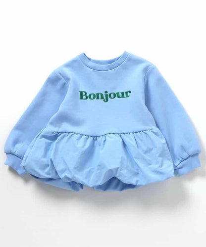 氣球袖拼接LOGO衛衣