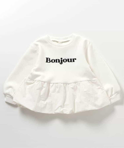 氣球袖拼接LOGO衛衣