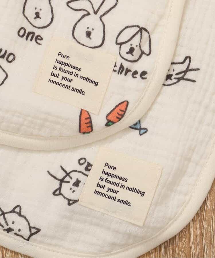 貓咪・兔子大號紗布圍兜