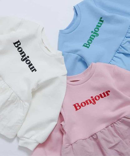 氣球袖拼接LOGO衛衣