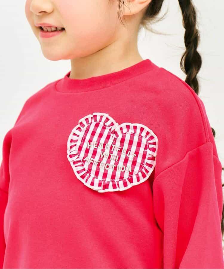 愛心荷葉邊口袋寬鬆衛衣