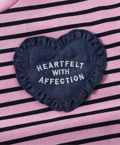 愛心荷葉邊口袋寬鬆衛衣