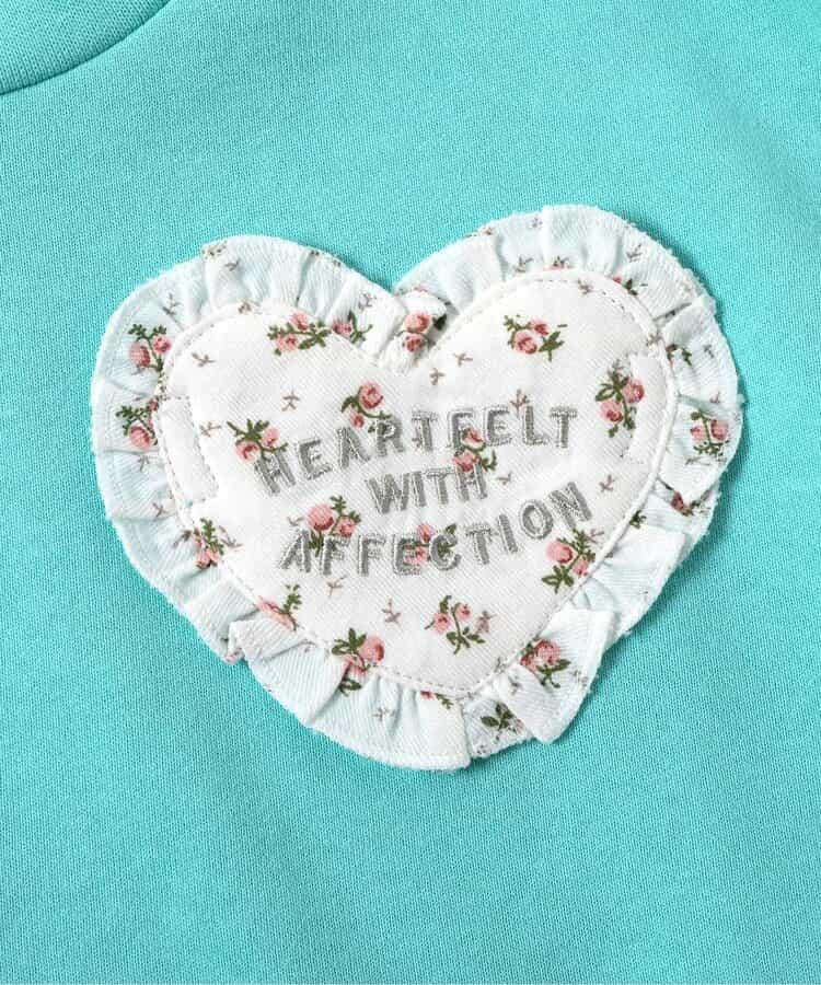 愛心荷葉邊口袋寬鬆衛衣