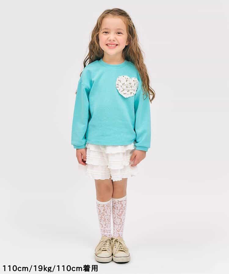 愛心荷葉邊口袋寬鬆衛衣