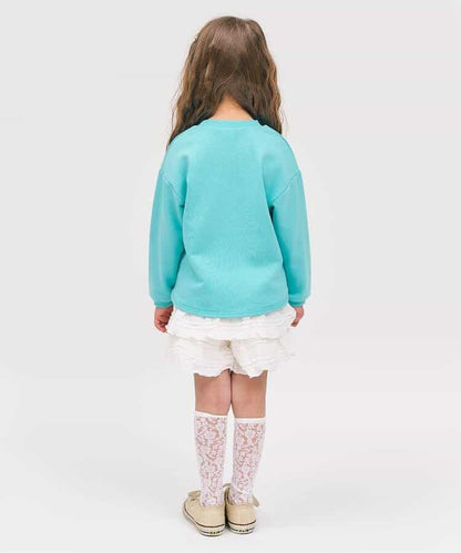 愛心荷葉邊口袋寬鬆衛衣