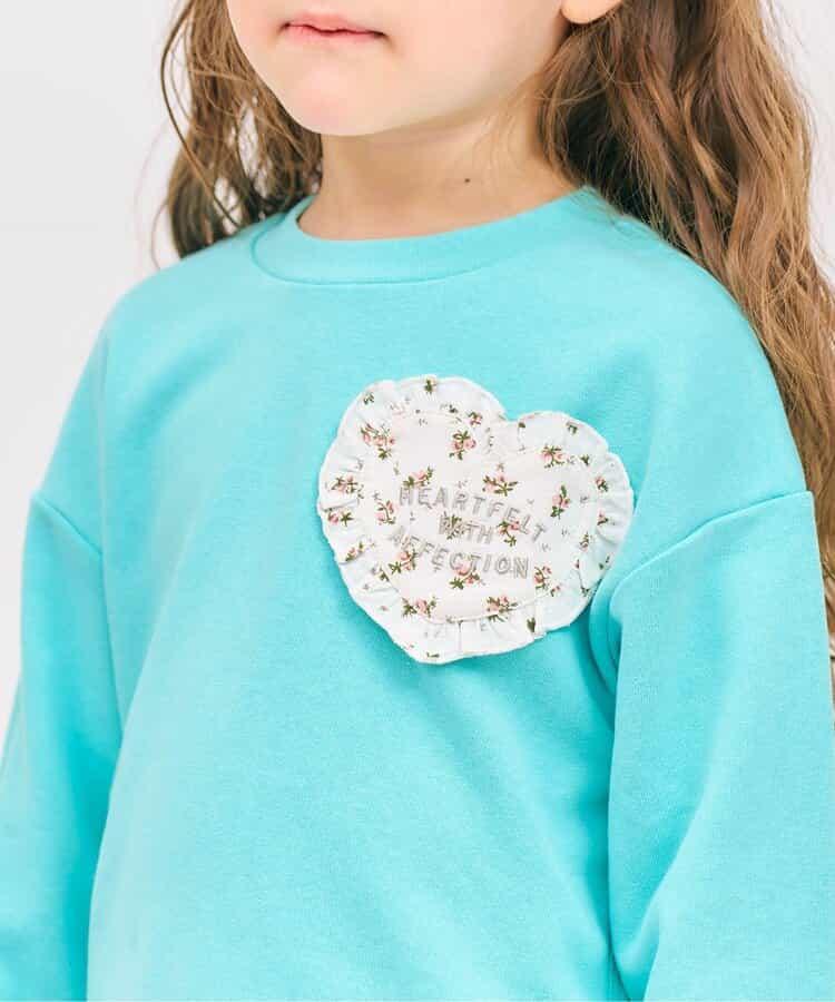 愛心荷葉邊口袋寬鬆衛衣