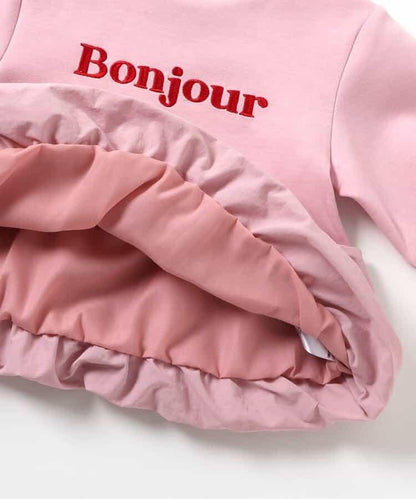 氣球袖拼接LOGO衛衣