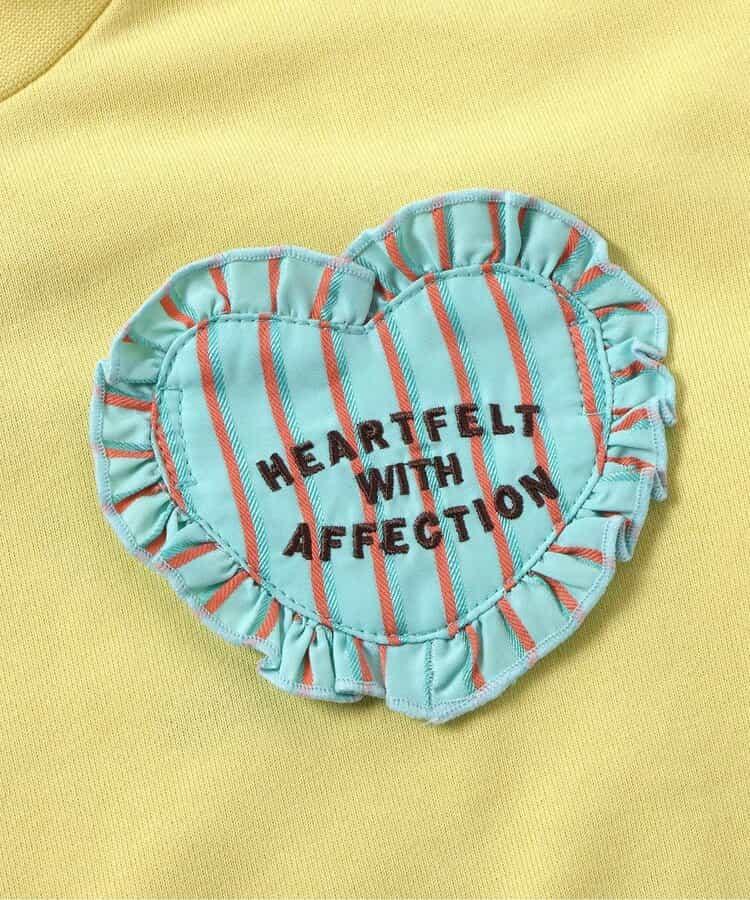 愛心荷葉邊口袋寬鬆衛衣