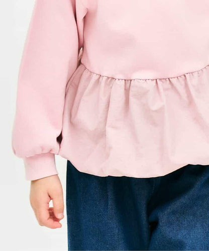 氣球袖拼接LOGO衛衣