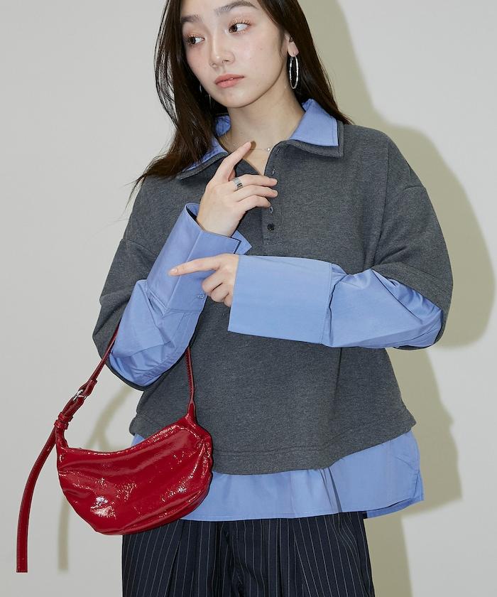 層疊風格襯衫式POLO上衣