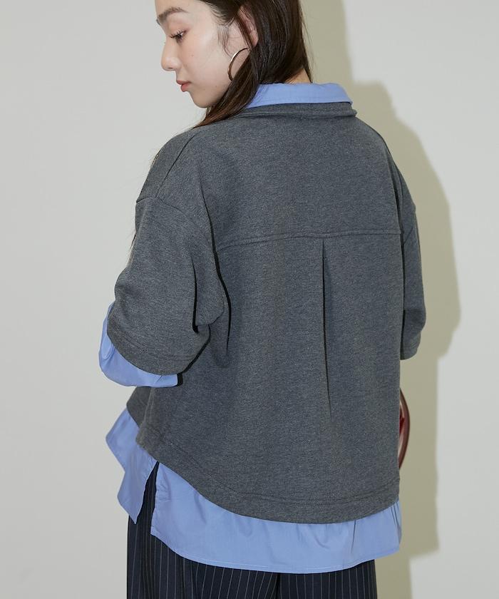 層疊風格襯衫式POLO上衣