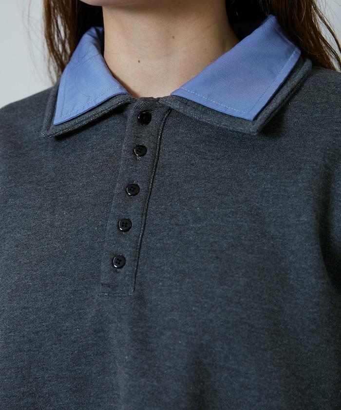 層疊風格襯衫式POLO上衣