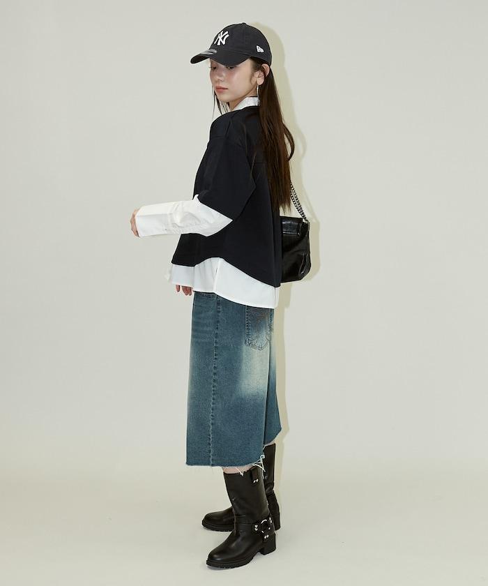 層疊風格襯衫式POLO上衣