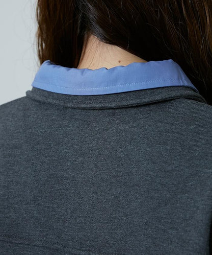 層疊風格襯衫式POLO上衣