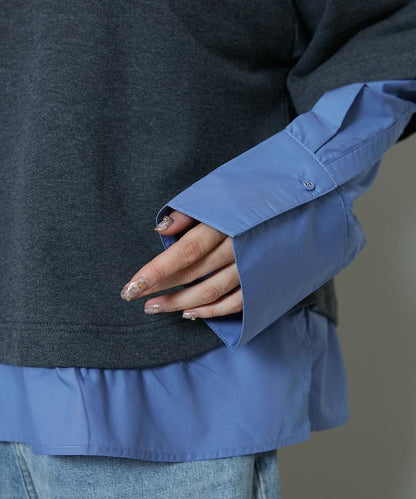 層疊風格襯衫式POLO上衣