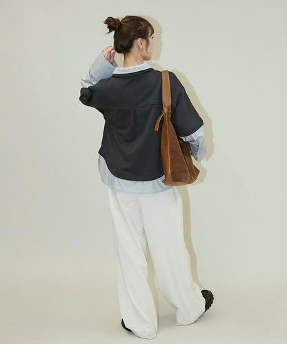 層疊風格襯衫式POLO上衣