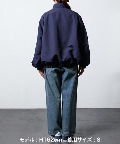 寬鬆版型尼龍抓絨可雙面穿立領夾克