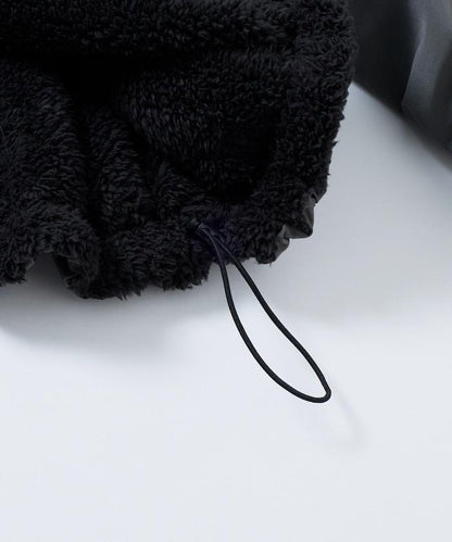 寬鬆版型尼龍抓絨可雙面穿立領夾克