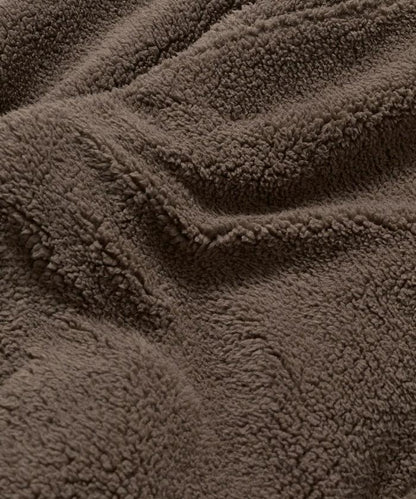 寬鬆版型尼龍抓絨可雙面穿立領夾克