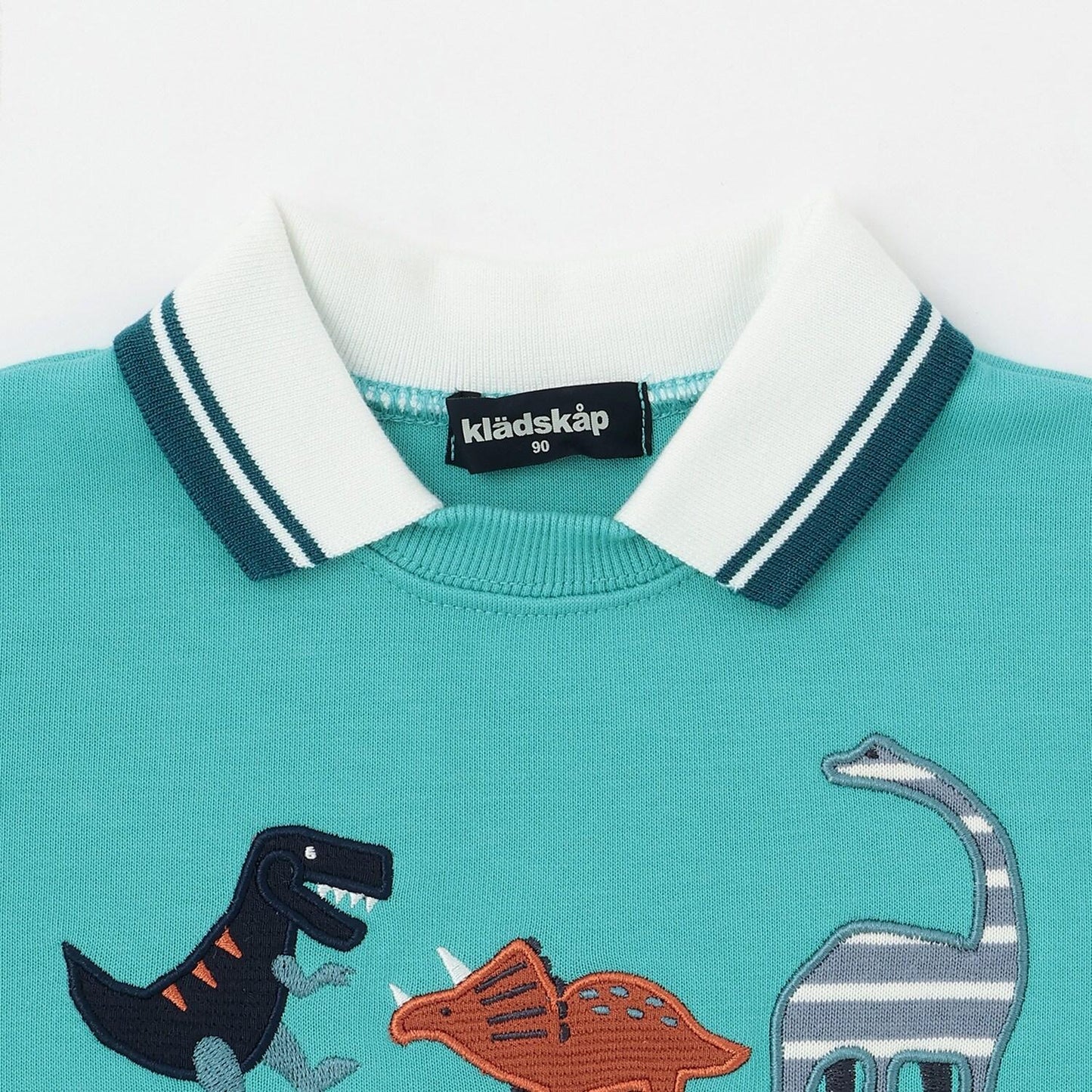 恐龍貼布繡翻領衛衣