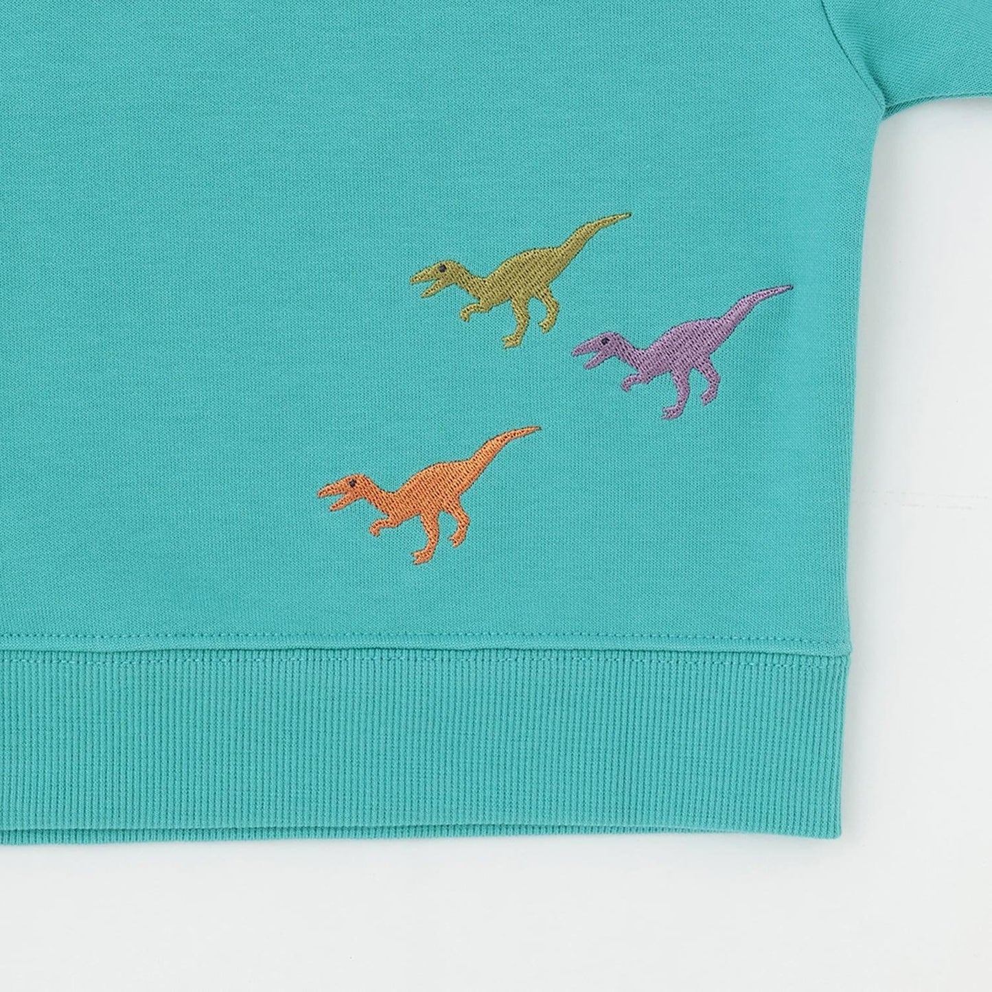 恐龍貼布繡翻領衛衣