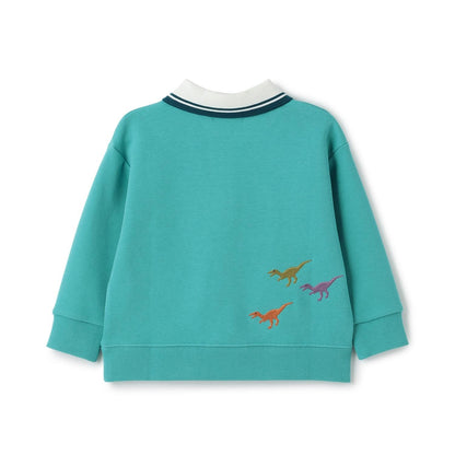 恐龍貼布繡翻領衛衣