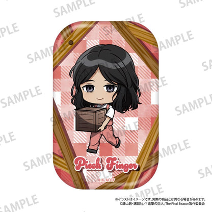 《進擊的巨人》長方形徽章 皮克·芬格（Q版角色）（DIY）
