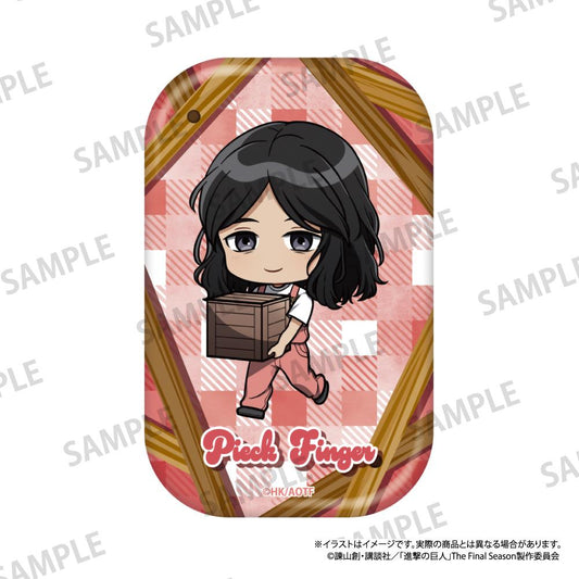 《進擊的巨人》長方形徽章 皮克·芬格（Q版角色）（DIY）