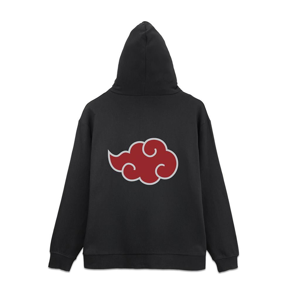 《火影忍者》疾風傳_XXL碼_曉 拉鍊連帽衛衣/黑色