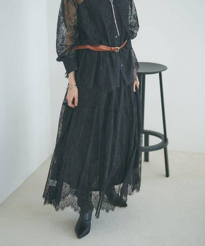 【2026SS】鬍鬚蕾絲層疊半身裙