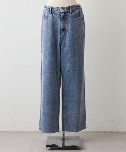 【2026春夏】【可調節腰圍&可自行裁剪】牛仔改良風寬腿褲