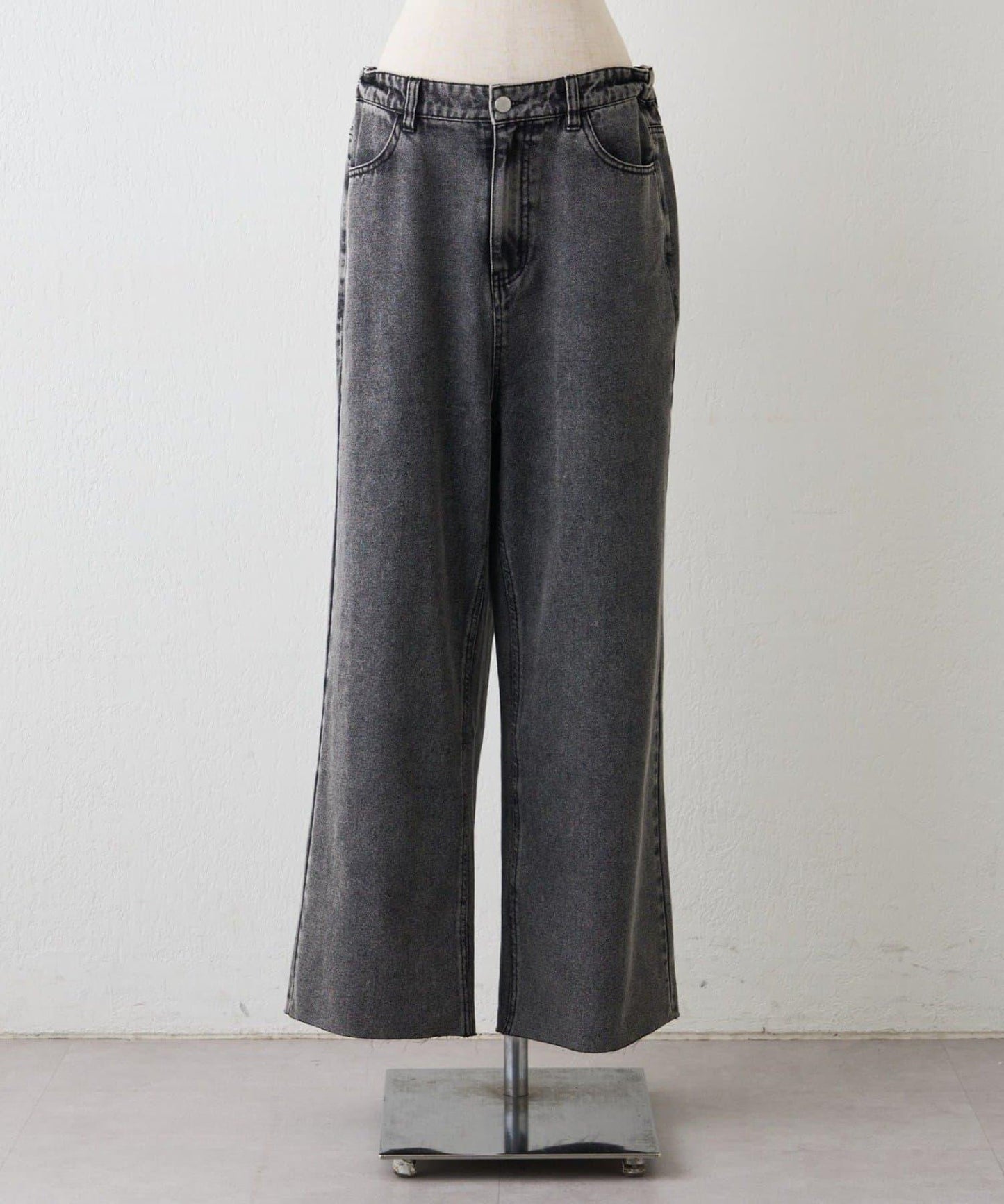 【2026春夏】【可調節腰圍&可自行裁剪】牛仔改良風寬腿褲