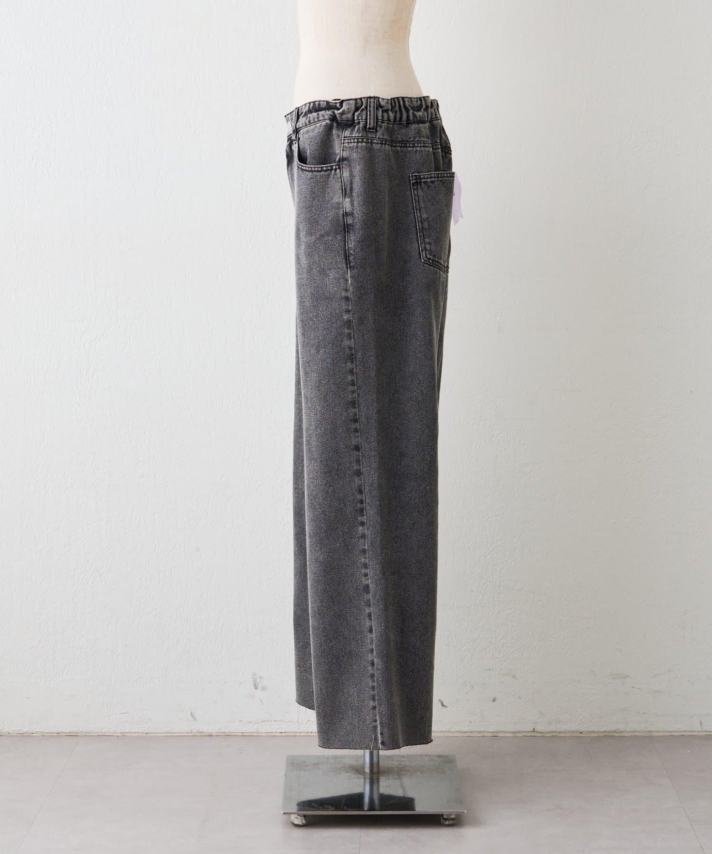 【2026春夏】【可調節腰圍&可自行裁剪】牛仔改良風寬腿褲