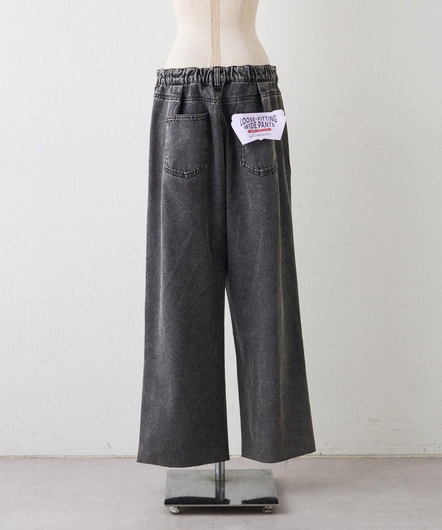 【2026春夏】【可調節腰圍&可自行裁剪】牛仔改良風寬腿褲