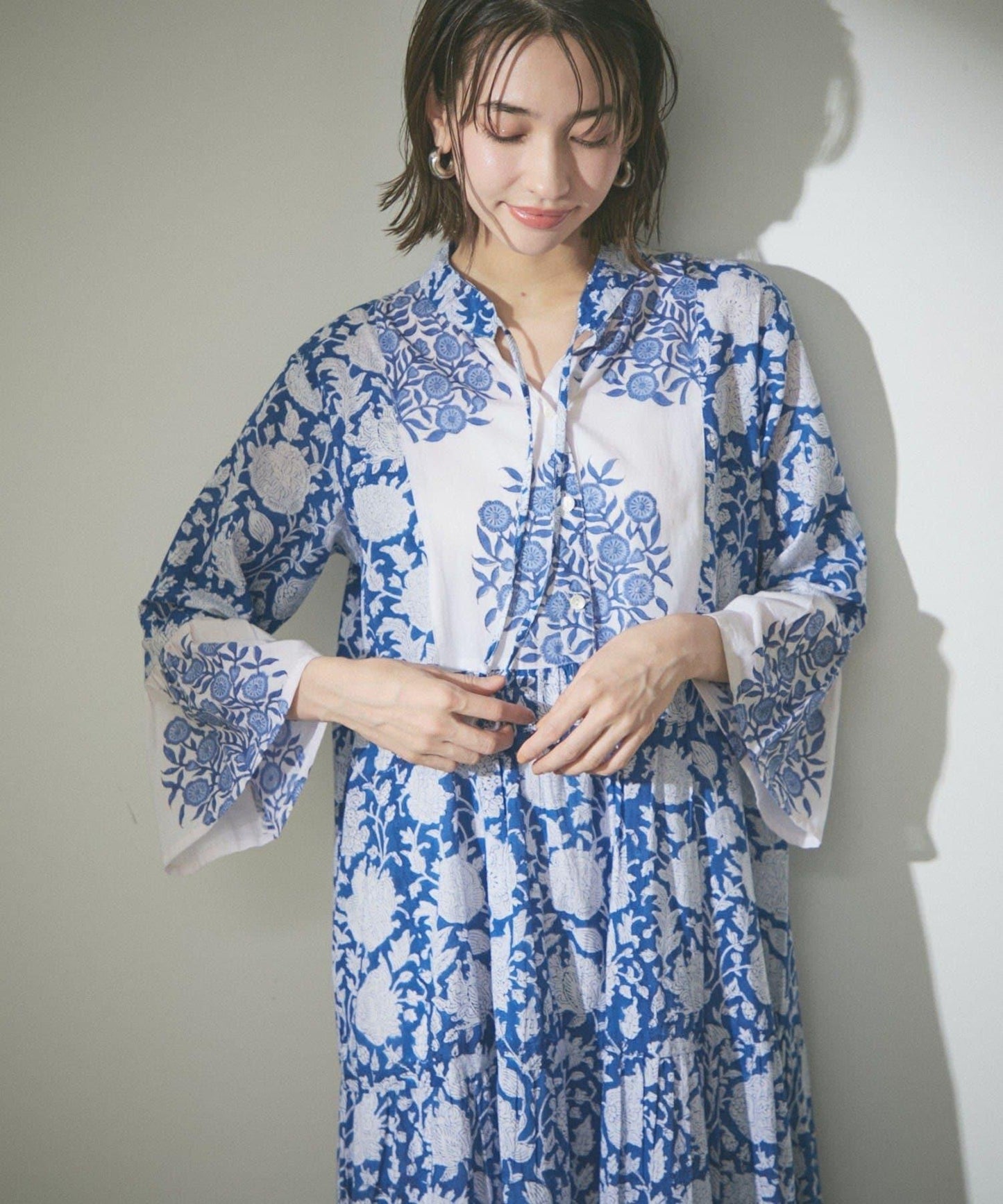 【India series】【nane】印度棉全花卉圖案連衣裙