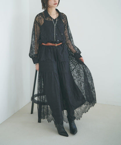 【2026SS】鬍鬚蕾絲層疊半身裙