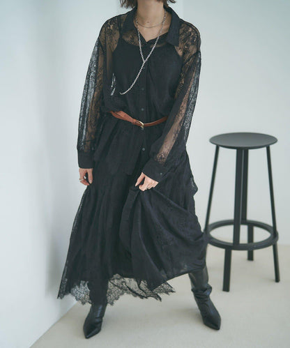 【2026SS】鬍鬚蕾絲層疊半身裙