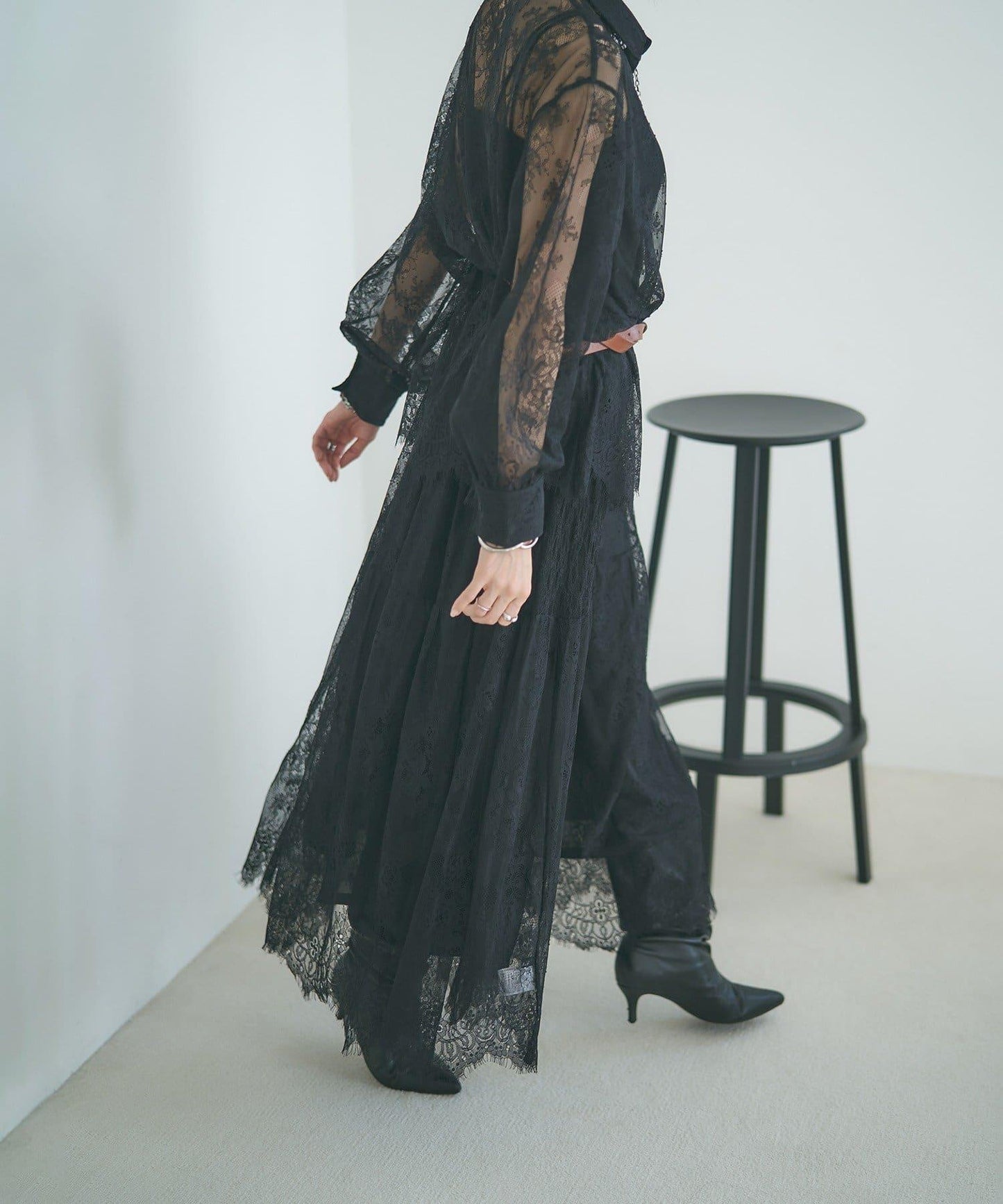 【2026SS】鬍鬚蕾絲層疊半身裙