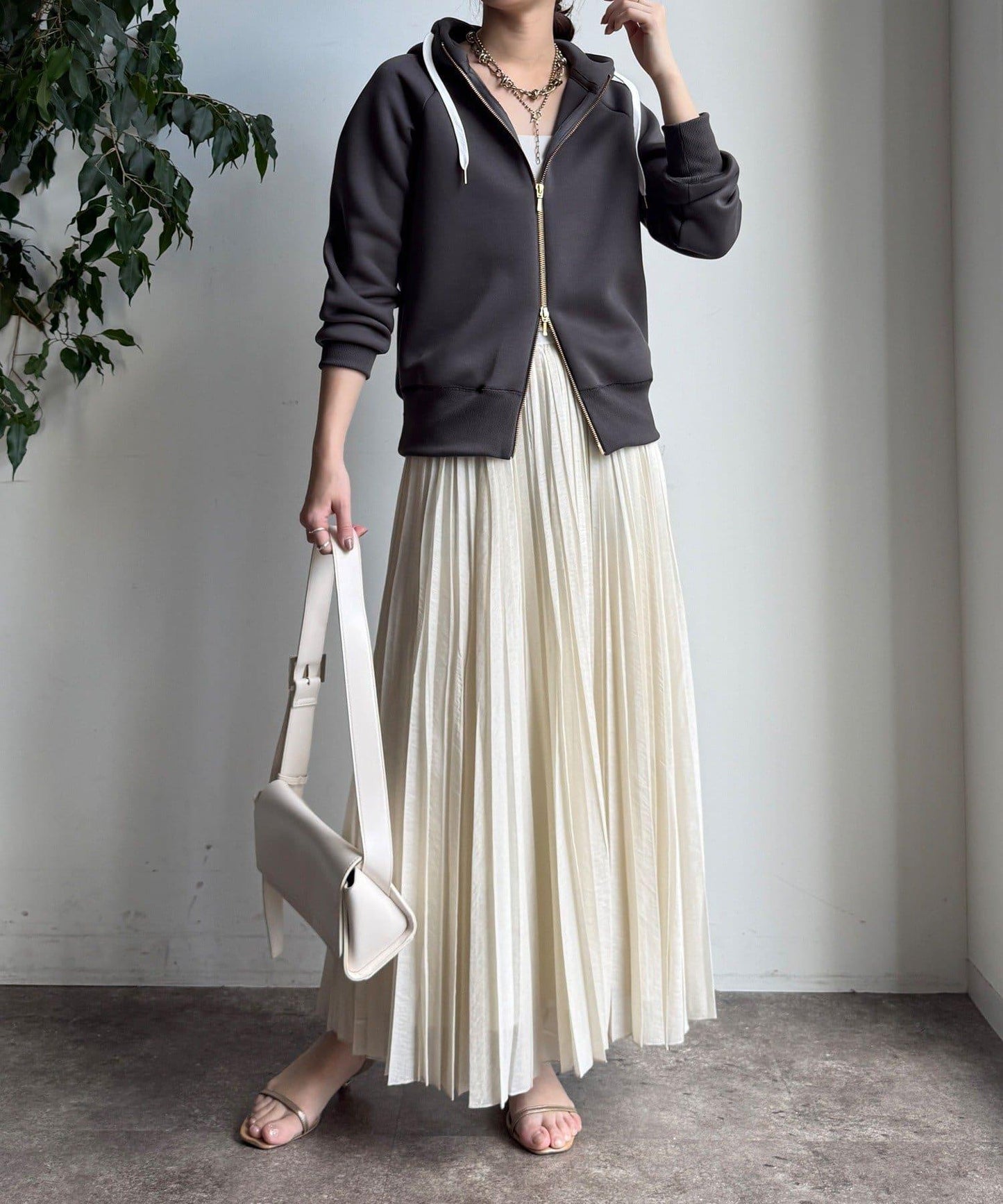 隨機褶皺半身裙