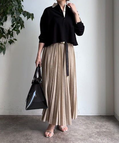 隨機褶皺半身裙